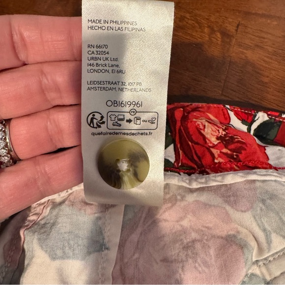 Maeve The Colette Shorts Red Rose Size 32 - Picture 7 of 7